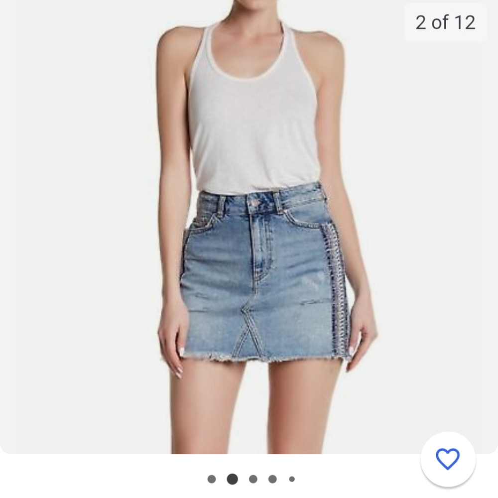 Free People denim skirt